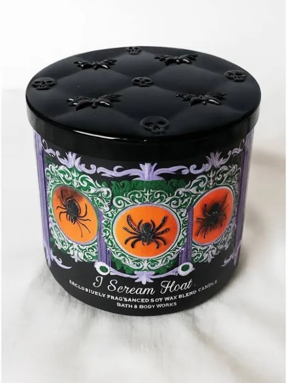 Bath & Body Works 'I Scream Float' Black Halloween Candle